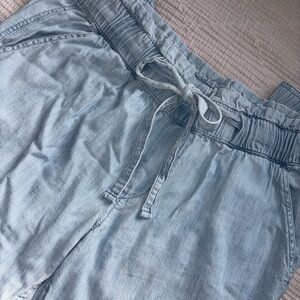 Hollister Denim High-Rise Tie Joggers